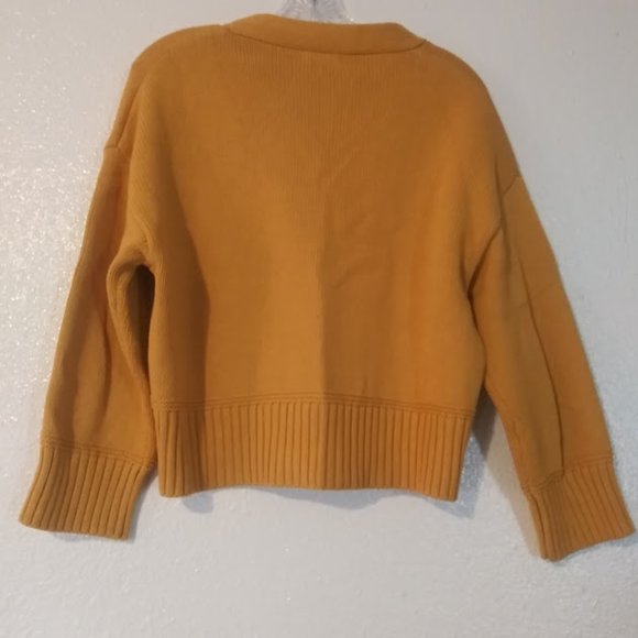 Prima women's size M yellow chunky button up sweater - Picture 6 of 14